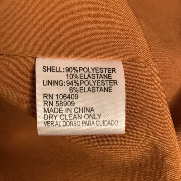 Alex Marie Faux Suede V-Neck Zipper Closure Brown Size 4 - Picture 10 of 10